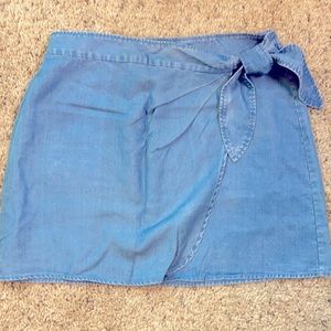 Seed Heritage tencel denim wrap skirt Sz 8